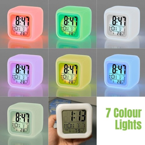 Led digital silent alarm clock - silent,