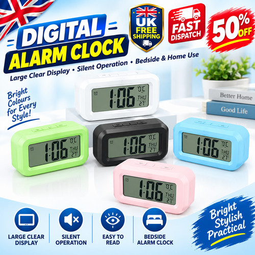 Digital alarm clock - alarm, large