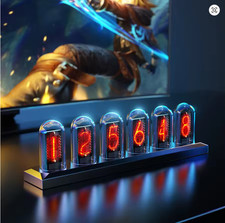 RGB Nixie Tube Clock LED Glows