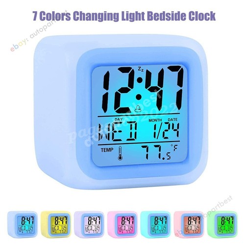 Color glowing digital - glowing, clock