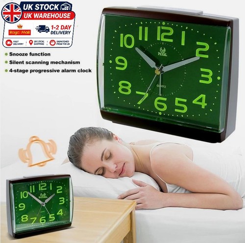 Silent bedside alarm clock - silent,