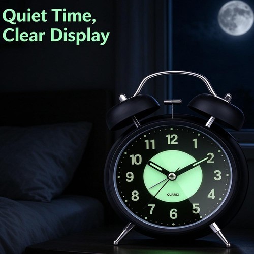 Luminous analogue alarm clock - luminous,