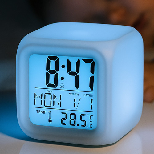 Led digital silent alarm clock - digital,