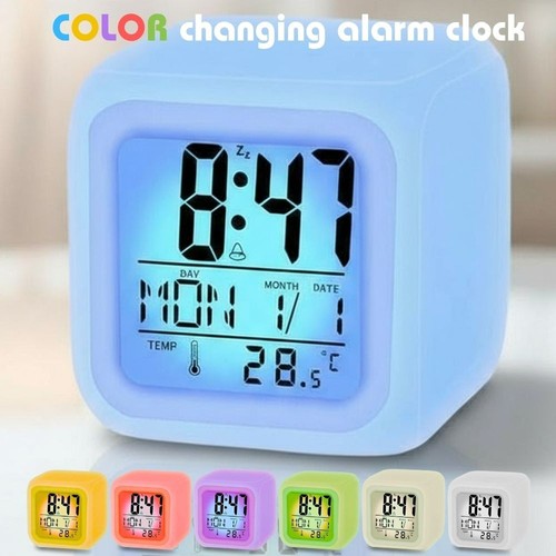 Led digital silent alarm - led,