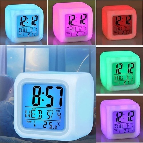 Led digital silent alarm clock - led,