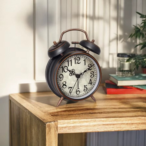 Retro metal alarm - metal, clock